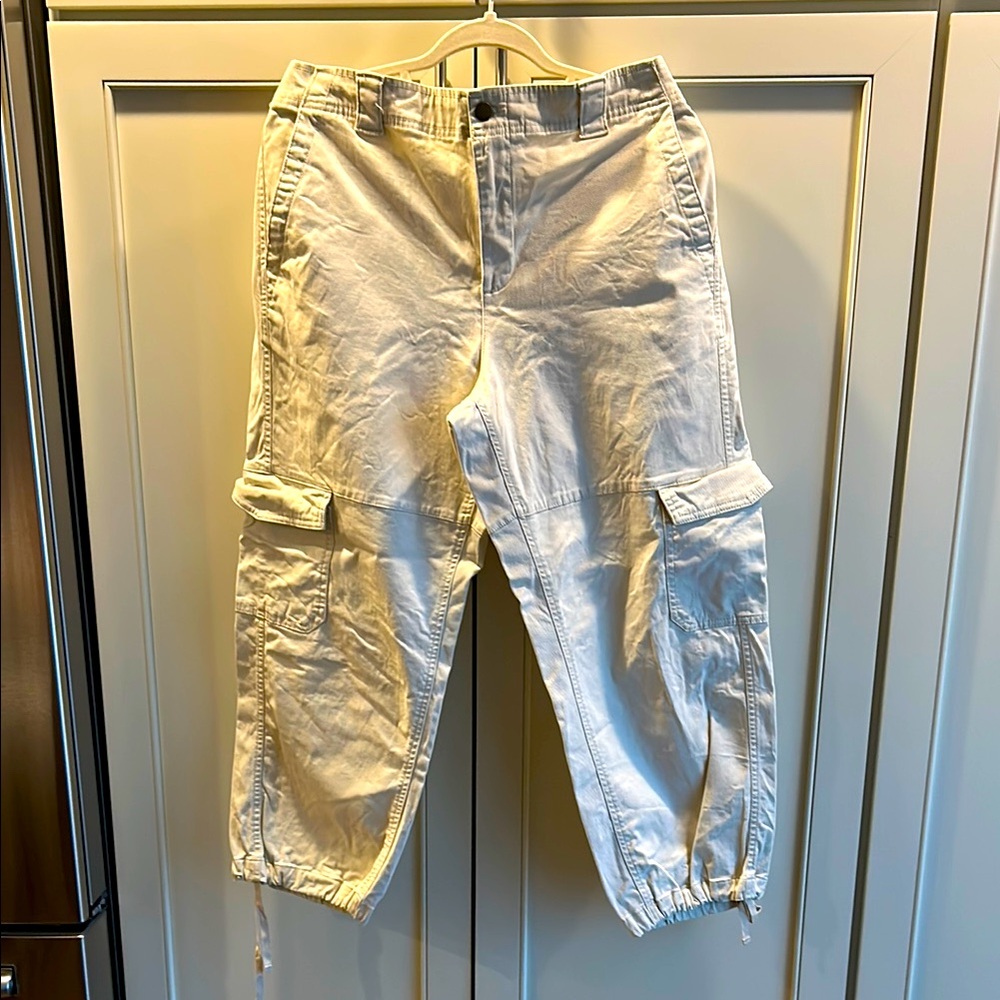 Casual Cream Cargo Pants